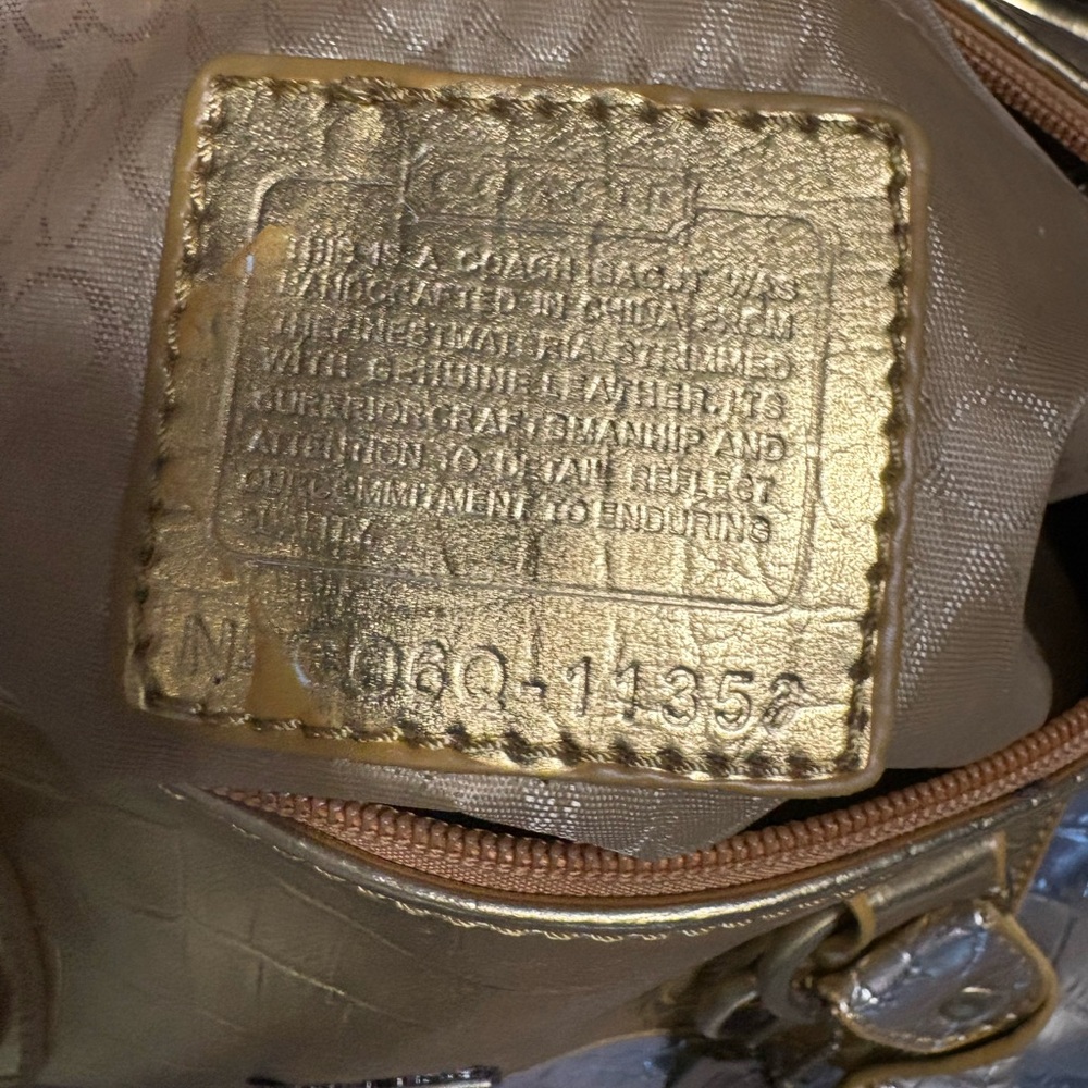 Coach Silver and Gold Women's Bag - Picture 6 of 6